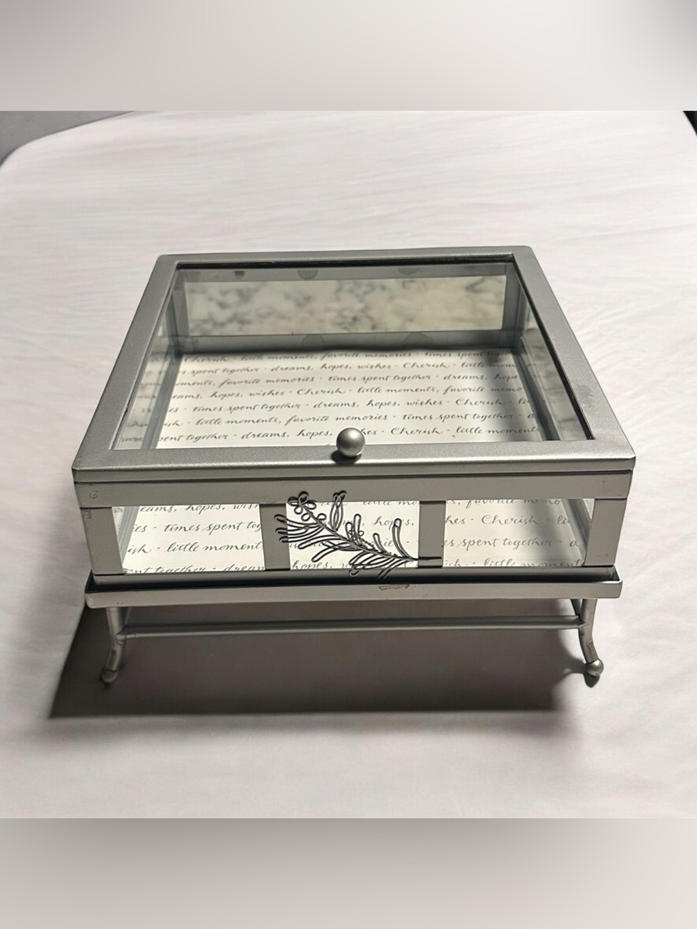 Hallmark Signature Treasure Keeper Glass & Metal Display Box